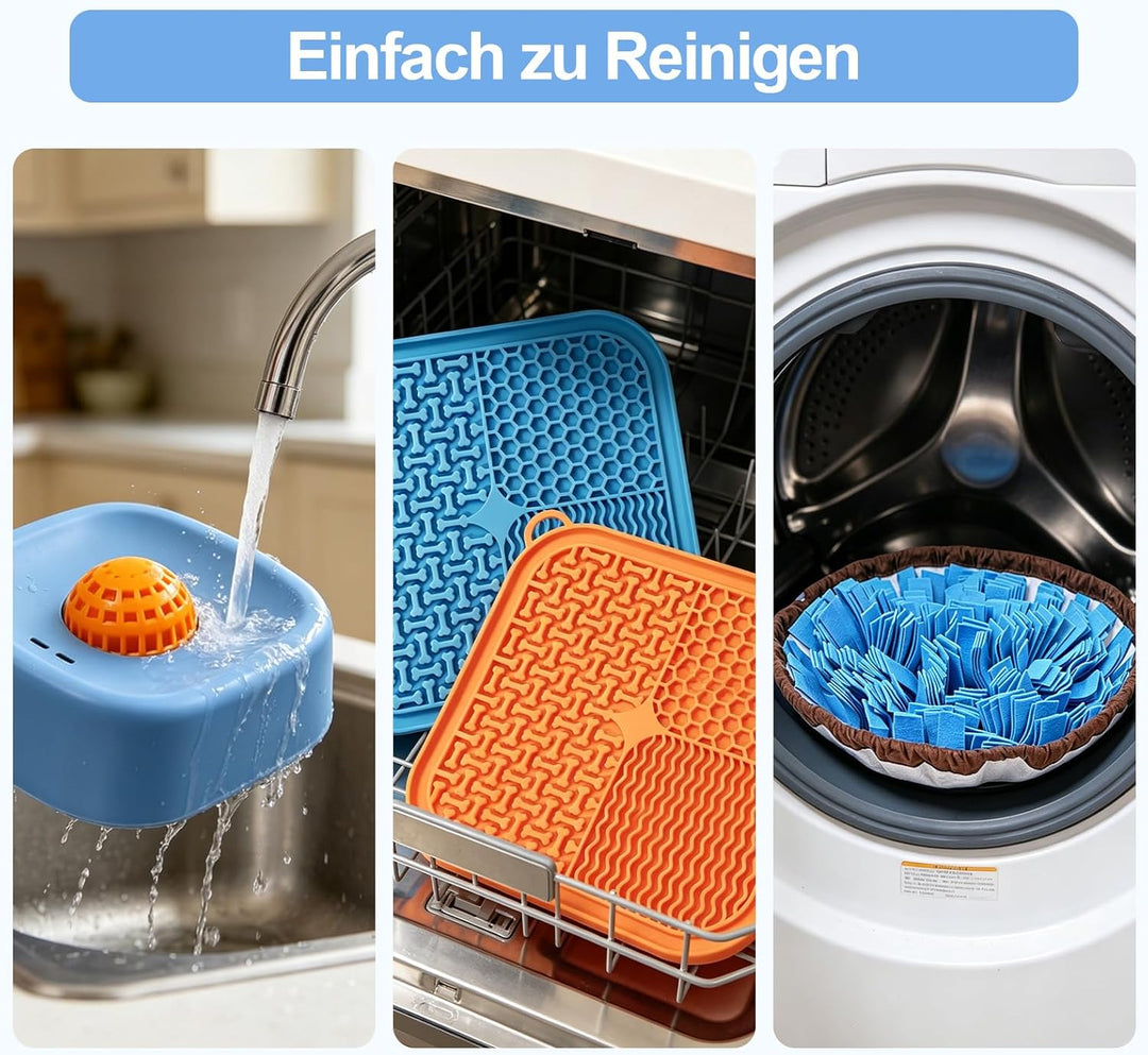 4 Stück Schleckball Hund, Schnüffelteppich Hund, Schleckmatte Schnüffelmatte Beschäftigung für Klein