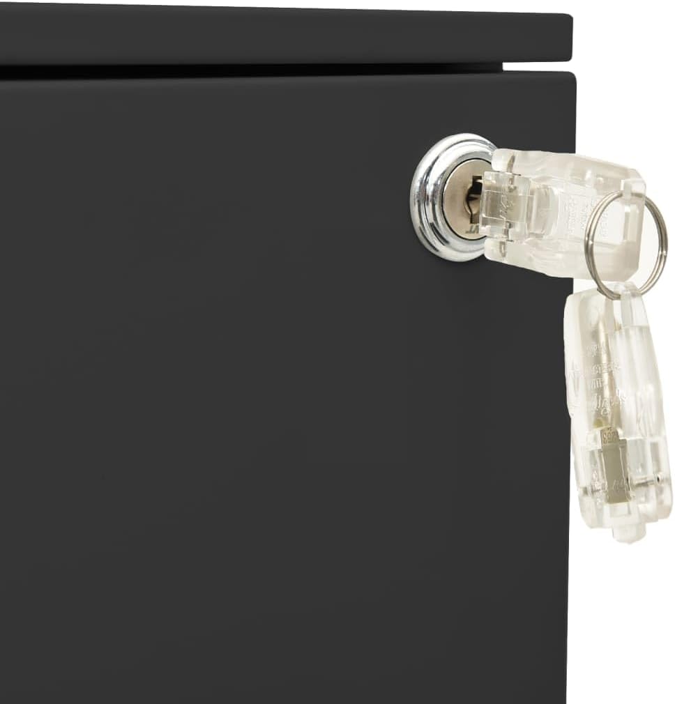 vidaXL Aktenschrank mit Rollen Rollcontainer Bürocontainer Schubladenschrank Büroschrank Stahlschran