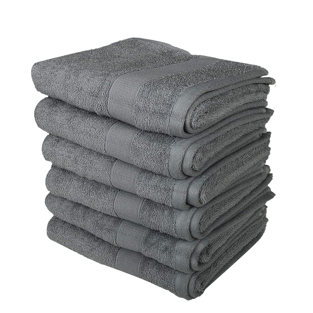 RAJRANG Hand Towel-Cotton Terry fabric-Grey-6-Pcs 40 X 71 cm Grau 6, Grau 6