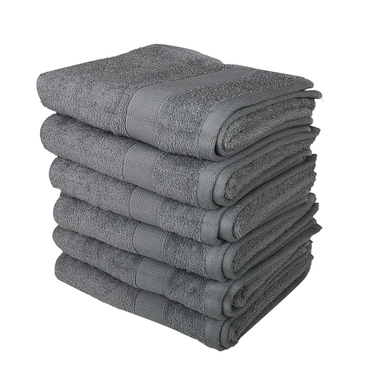 RAJRANG Hand Towel-Cotton Terry fabric-Grey-6-Pcs 40 X 71 cm Grau 6, Grau 6