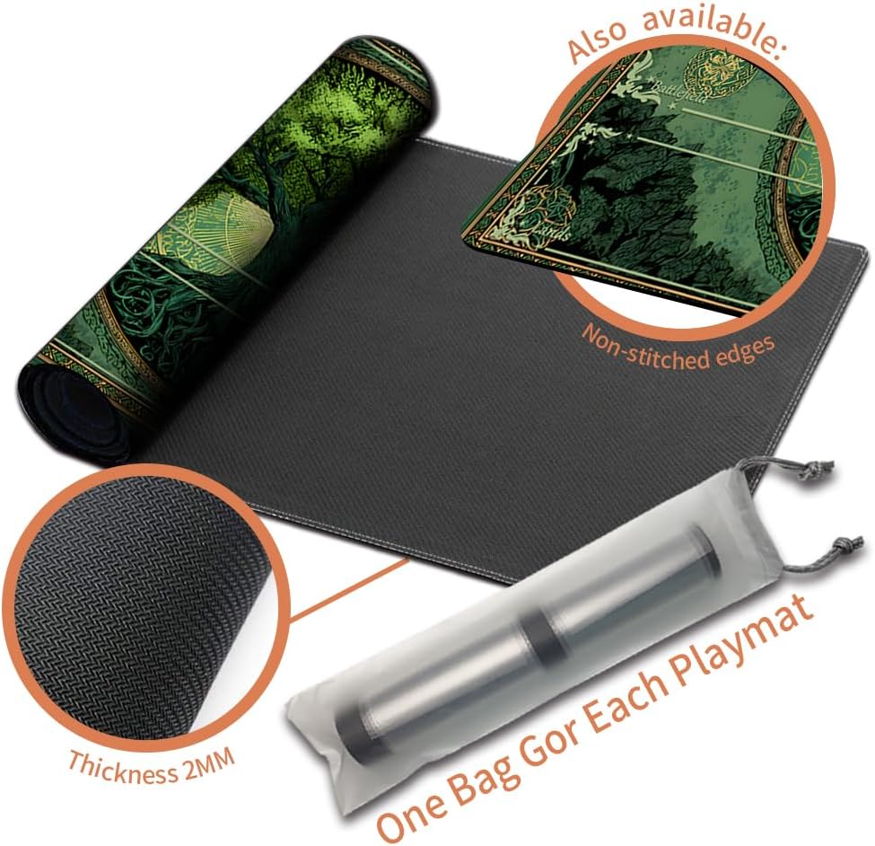MTG Spielmatte Premium XXL Gaming Matte (60x35cm) - Hochauflösendes Fantasy Design - rutschfeste Gum