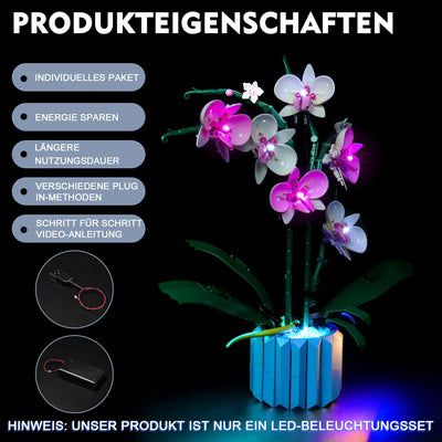 BrickBling Licht-Set Für Lego Orchidee Dekorations-LED-Licht-Set für Lego 10311 Orchidee Botanical C