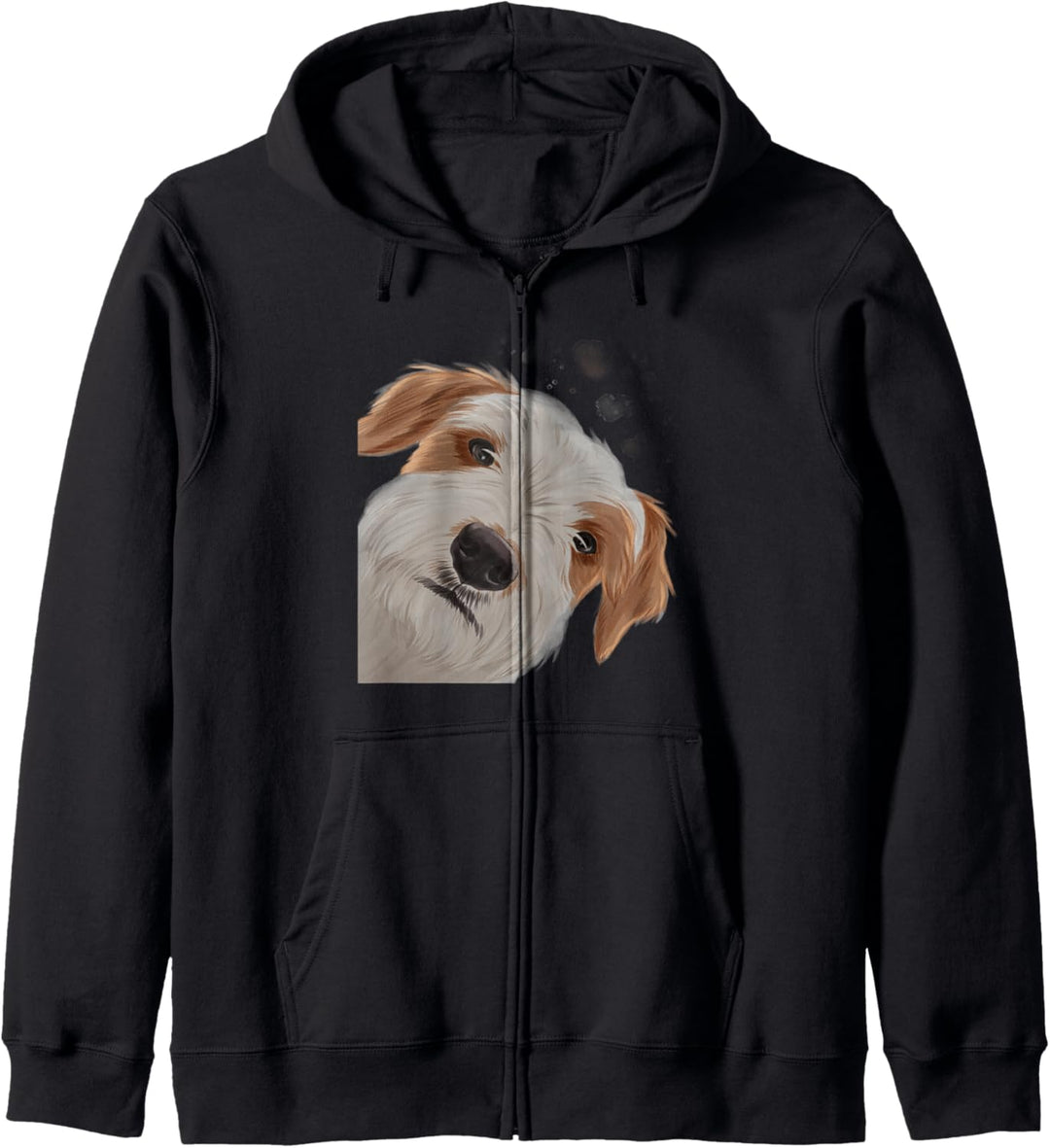 Neugieriger Hund Kromfohrländer Kapuzenjacke