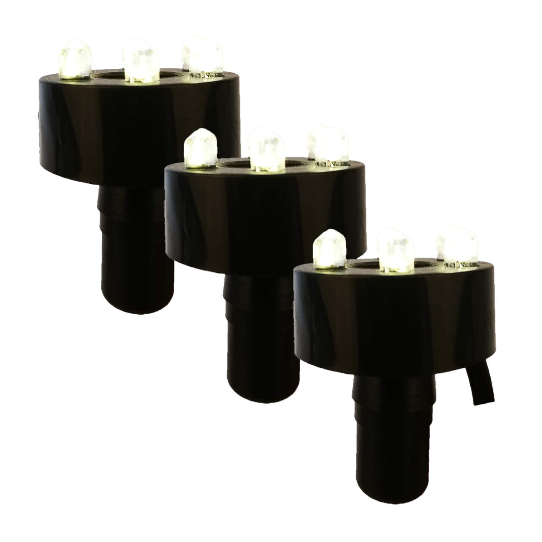 Köhko 3er-Set LED-Ring-Beleuchtung inkl. 2 Meter Anschlusskabel für Quellsteinbrunnen 29002-3er Warm