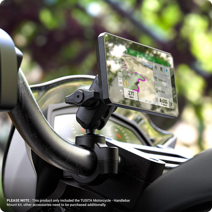TUSITA Motorrad Halterung Kompatibel mit Garmin Montana, Zumo XT GPS - Schienenbasis Short Arm, Shor