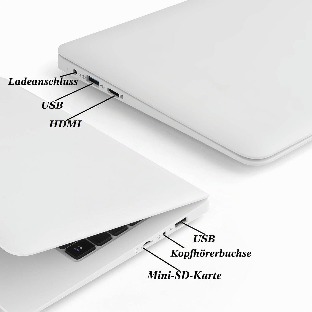 Bigmachine Computer Laptop Mini 10,1 Zoll 32 GB Windows 10 ultradünnes und leichtes Netbook Quad Cor