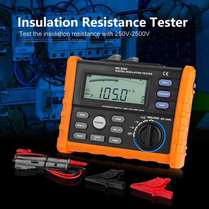 PM5205 Digitales Widerstandsmessgerät 2500 V Isolation Megaohm-Tester 0,01 MΩ-100 GΩ Widerstandsmess