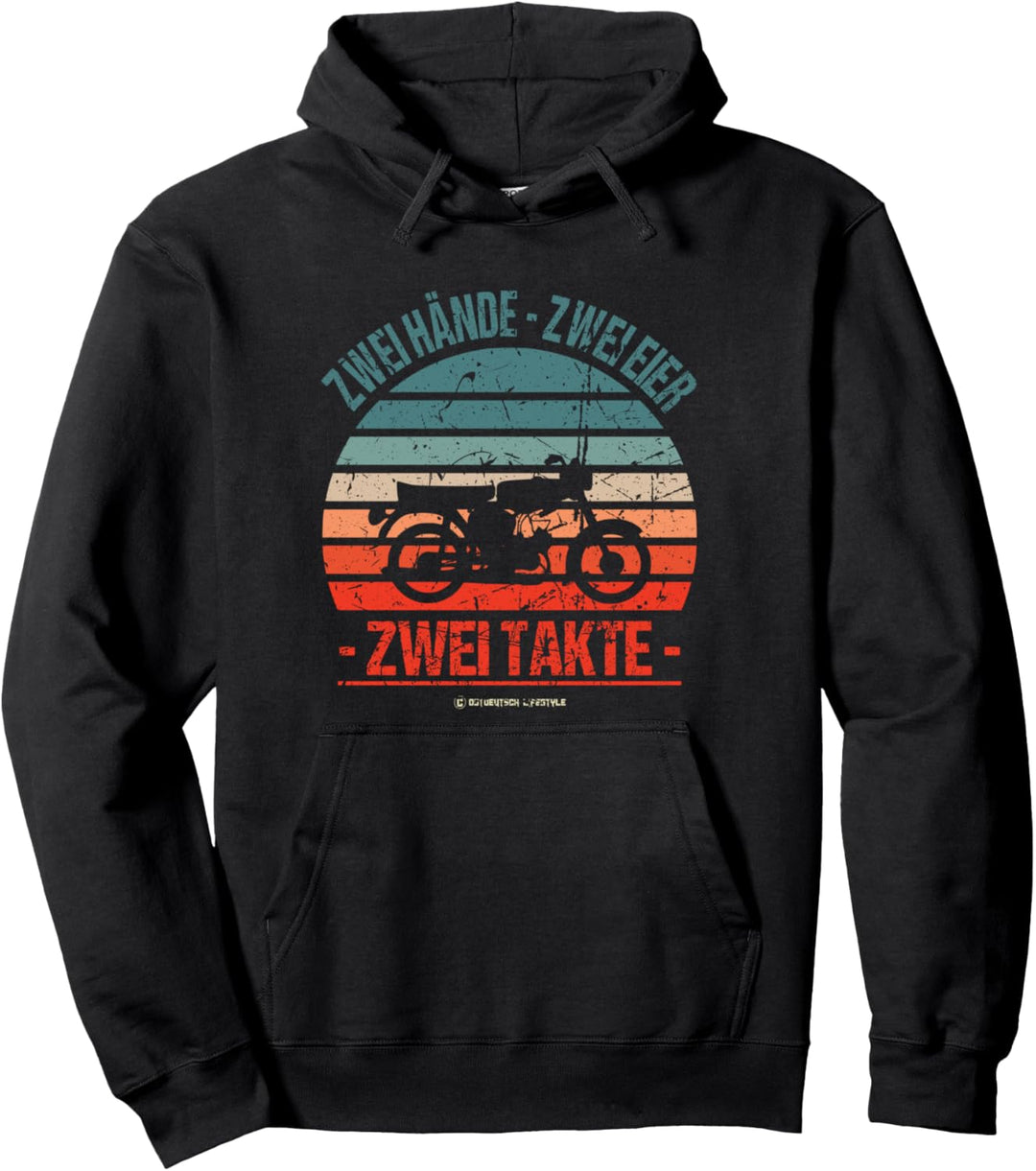 Zwei Hände Zwei Eier Zwei Takte Schwalbe Moped S51 Zweitakt Pullover Hoodie