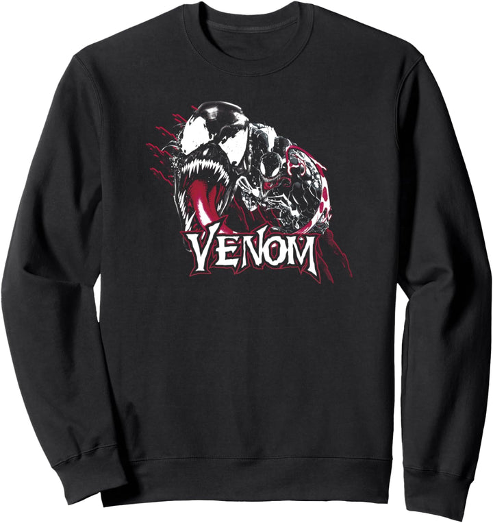 Marvel Venom Slash Marks Name Text Sweatshirt
