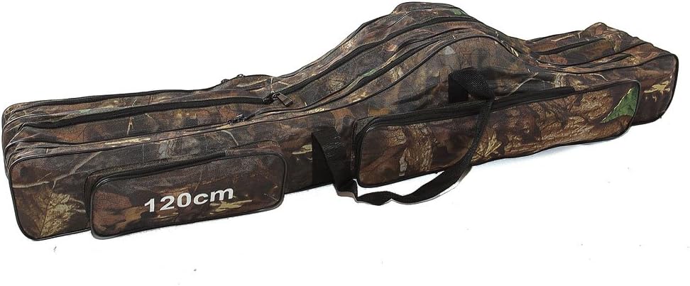 KANANA Angeltasche Rutentasche Rutenfutteral Angelkoffer Anglertasche Tasche (3fach) 120cm