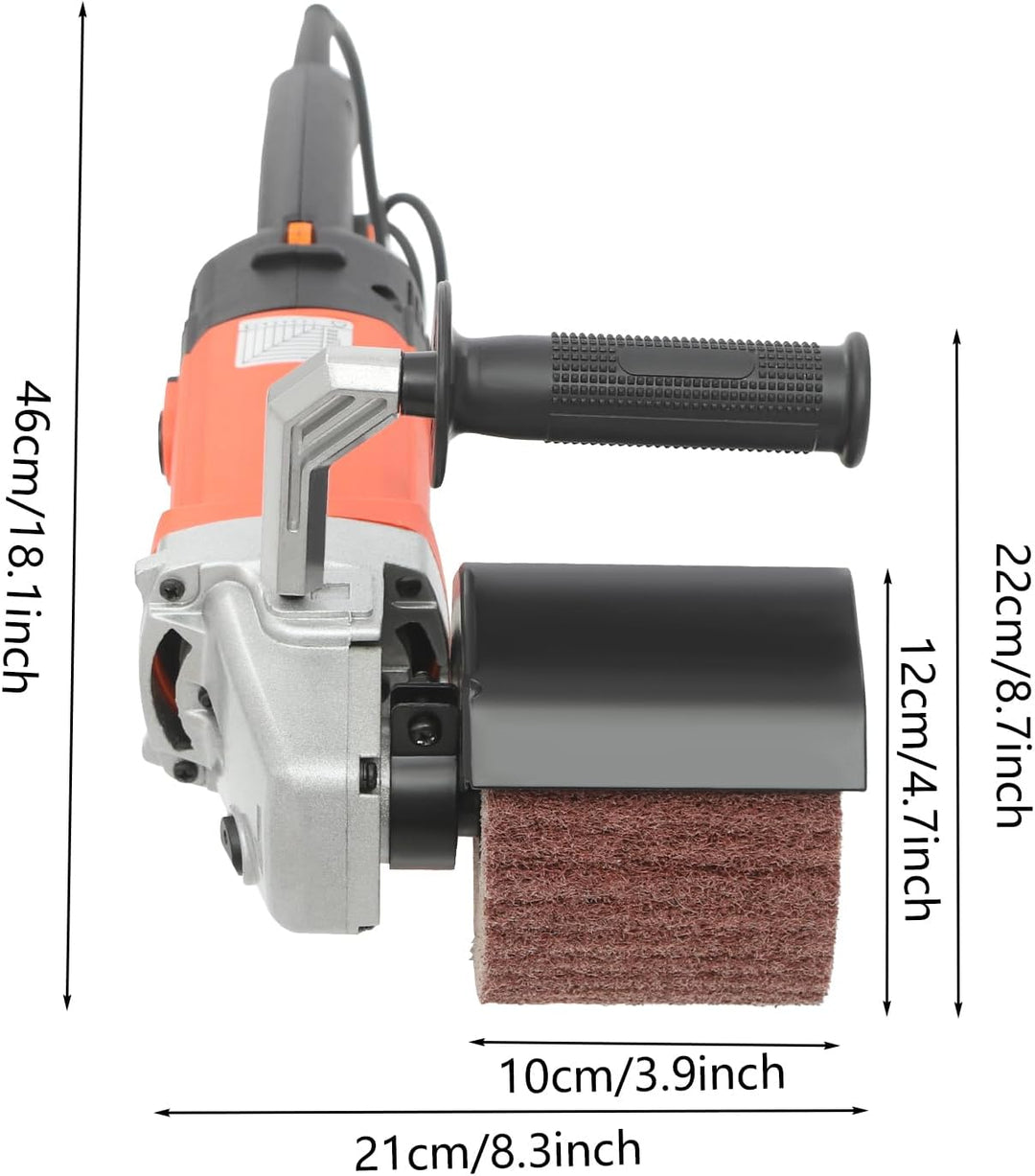 Satiniermaschine, 1400W Schleifmaschine Bürstenschleifer mit Schutzhülle, 600-3600RPM Poliermaschine
