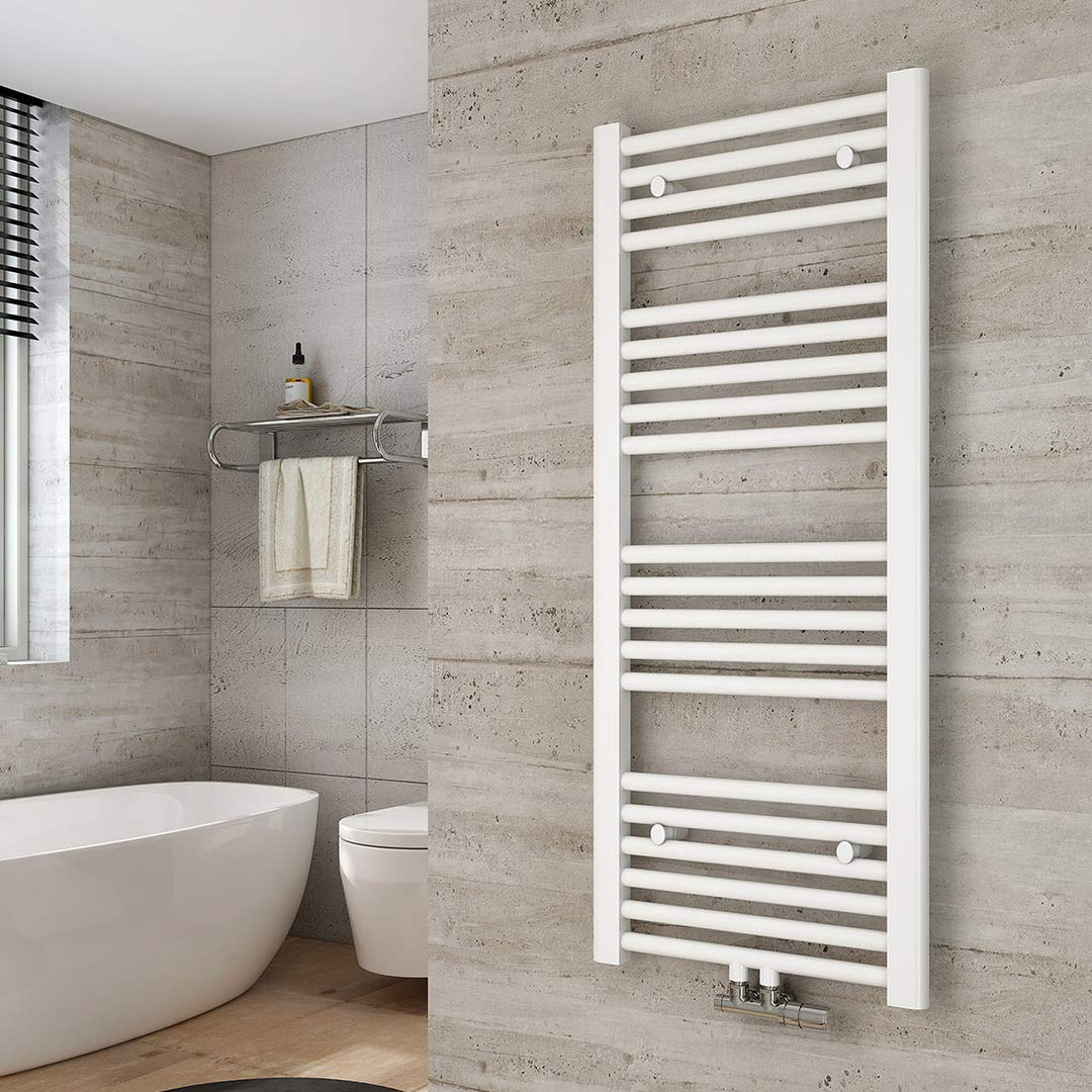 Heilmetz Handtuchtrockner Badheizkörper 1000 x 400 mm Weiss Handtuchheizkörper für Wasser Heizkörper