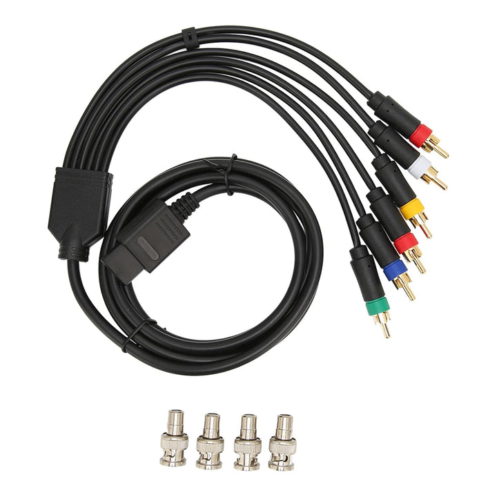 Hochwertiges RGB-RGBS-Komponenten-AV-Kabel für N64 SFC -Spielekonsolenzubehör mit 4 BNC-Anschlüssen