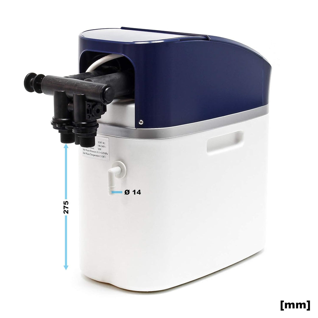 Wiltec SOFT-R1 Wasserenthärtungsanlage, Wasserentkalkung mit 500 l/h, Entkalkungsanlage mit Ionentau