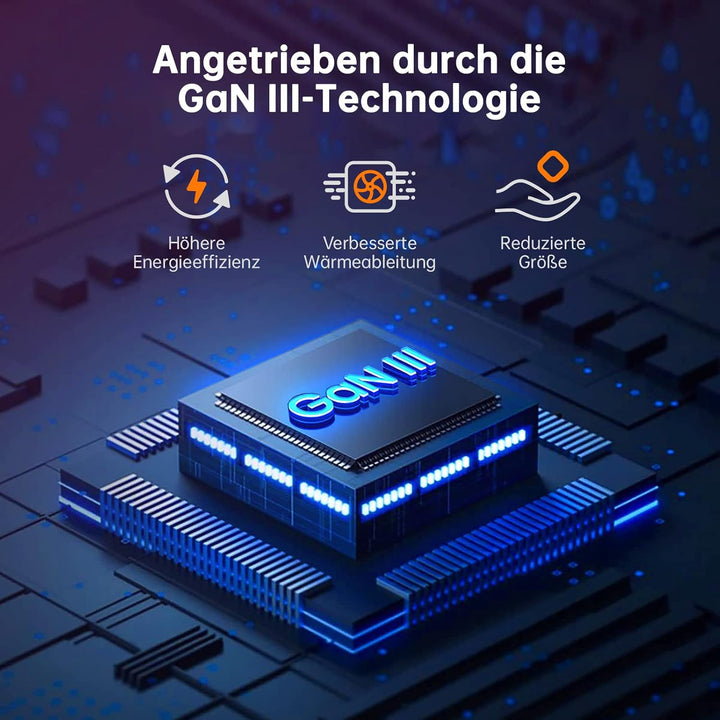 NOVOO 67W USB C Ladegerät GaN Ⅲ USB C Netzteil Schnellladegerät Kompaktes Reisen kompatibel MacBook