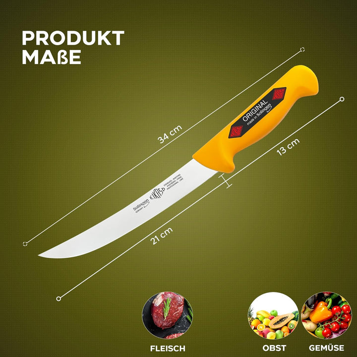 EIKASO 1602120-312 Zerlegemesser, 21cm Mittel Scharf Klinge, 33cm Länge 21 cm, 21 cm
