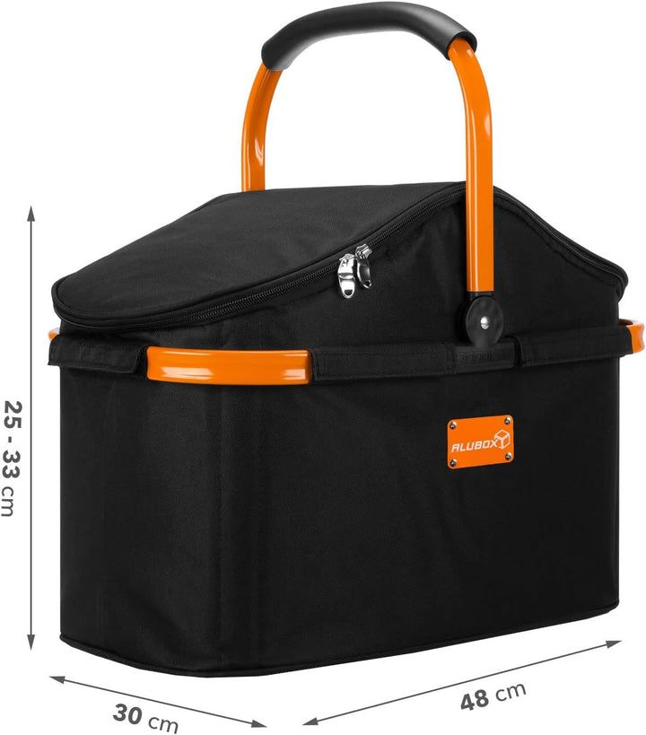 ALUBOX B140 Alukiste 140 Liter Aluminium Transportbox Promo inkl. alubox Kühlkorb schwarz