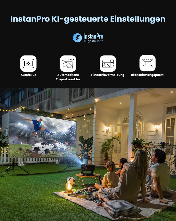 Dangbei MP1 MAX Beamer 4K Heimkino mit 3100 ISO Lumen, 300" Blu-ray 3D, HDR10+, Google TV mit Offici