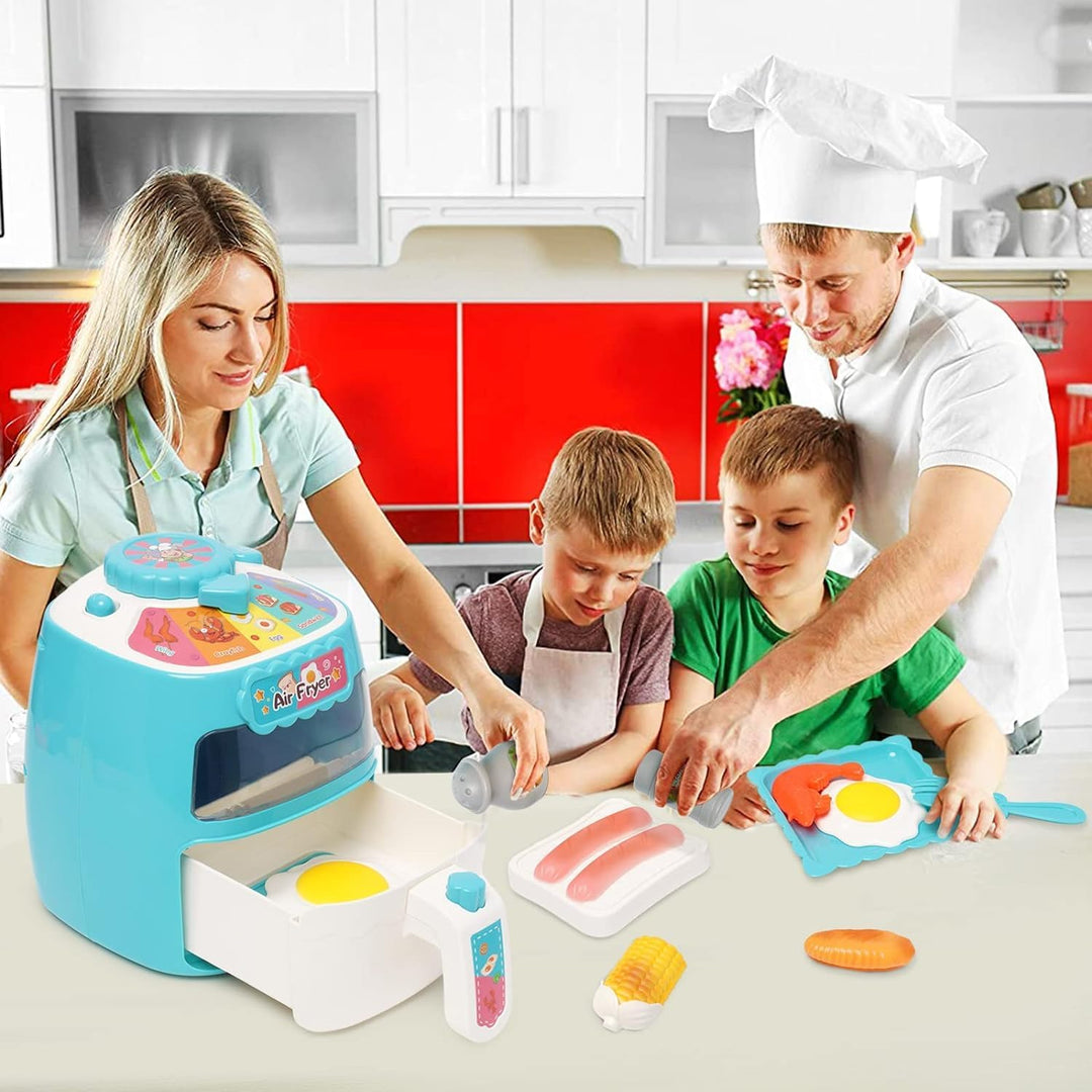 Heissluftfritteuse Spielzeug, Kinder Luftfritteusen Set, Pretend Play Air Fryer Spielzeug, Realistis