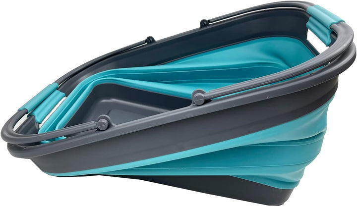 SAMMART 29 l zusammenklappbare Wanne mit Griff, tragbarer Picknickkorb, platzsparender Aufbewahrungs