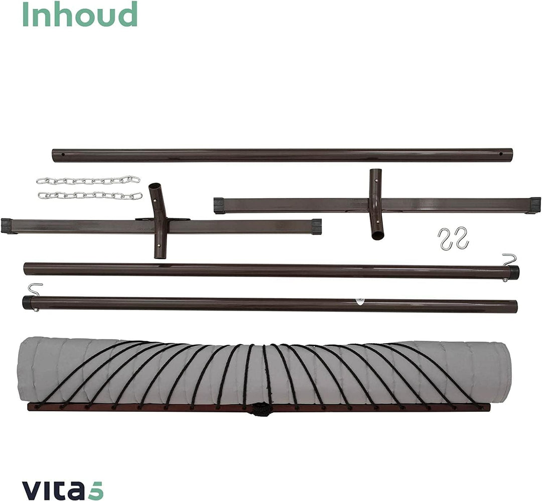 VITA5 Hängematte Outdoor - Hängematte mit Gestell für den Garten, Pool & Balkon - Grosszügige Hängem