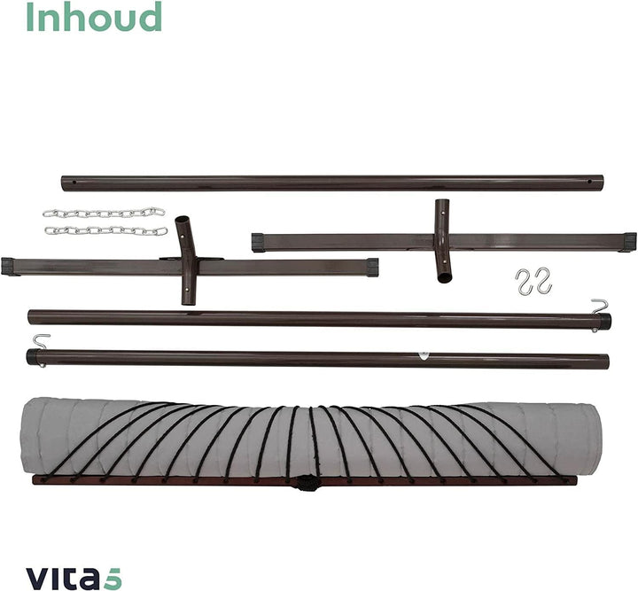 VITA5 Hängematte Outdoor - Hängematte mit Gestell für den Garten, Pool & Balkon - Grosszügige Hängem