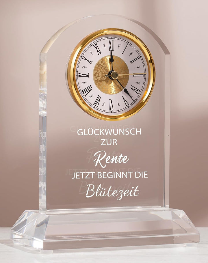 DEEWISH Ruhestand-Schreibtischuhr – Geschenk zur Rente für Frauen & Männer, Geschenk für Chef:in, Le