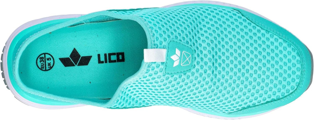 Lico Unisex Sun Sabot Hausschuhe 37 EU Türkis Weiss, 37 EU Türkis Weiss