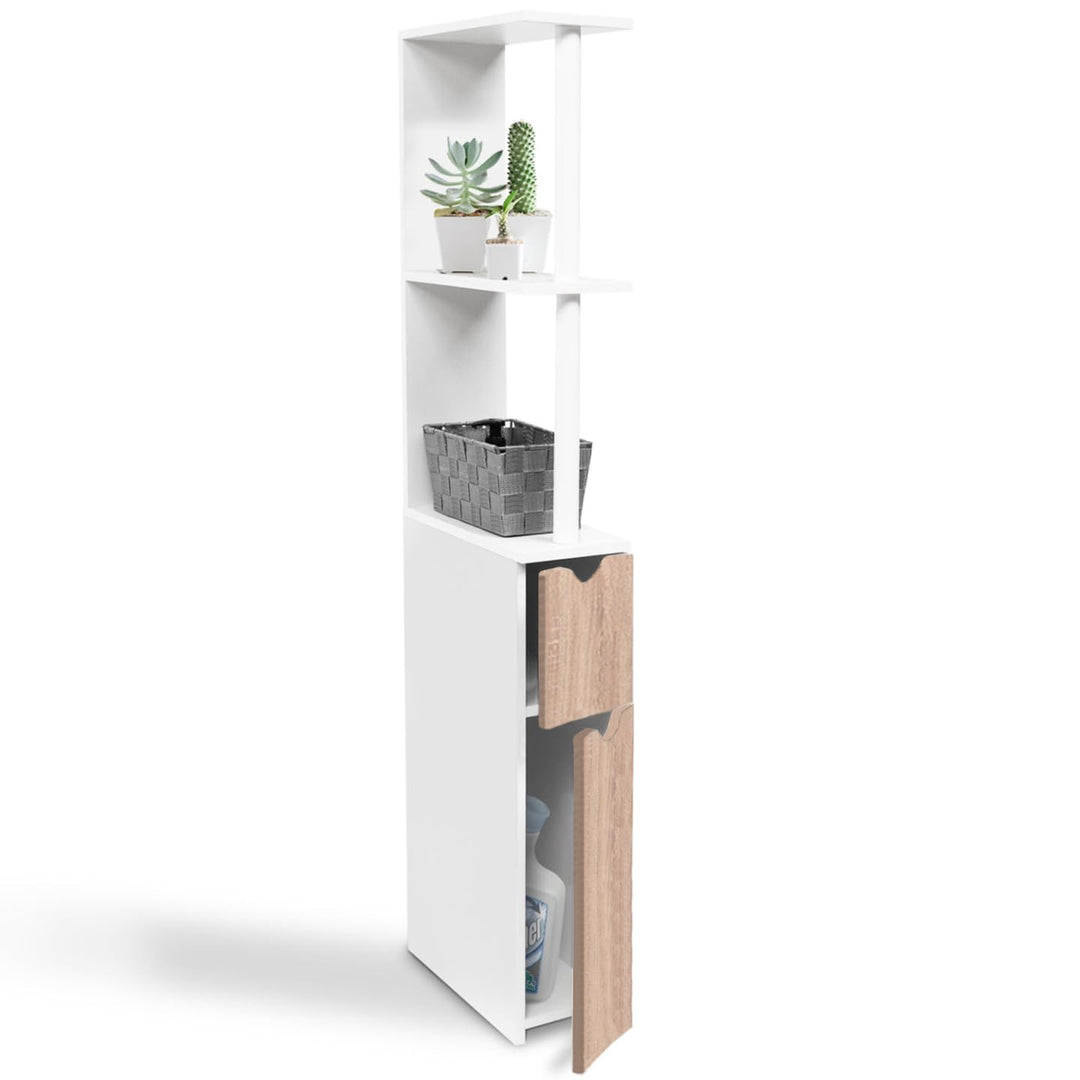 ProBache WC-Schrank, Holz, platzsparend, für Toilette, 2 Türen Buche
