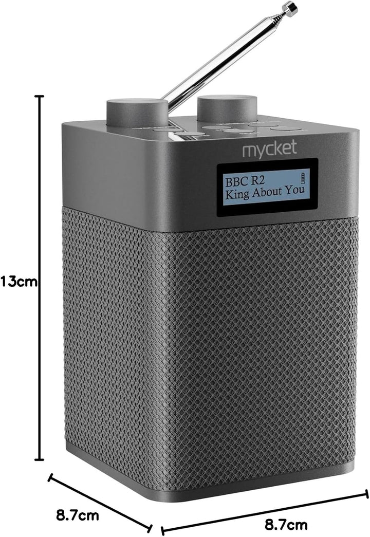 Mycket DAB/DAB+ Digital und UKW Radio, Batteriebetriebenes Radio, tragbares DAB Radio, wiederaufladb
