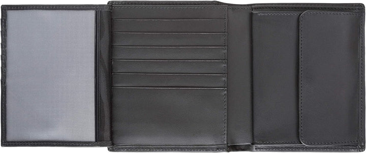 Sebastian Sturm Geldbörse Peter | Echtes Holz und Leder in Schwarz | Portemonnaie Brieftasche Geldbe