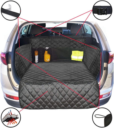 Ferocity Kofferraumschutz mit Ladekantenschutz, Auto Hundedecke Gepolstert für Kofferraum, Autoschon
