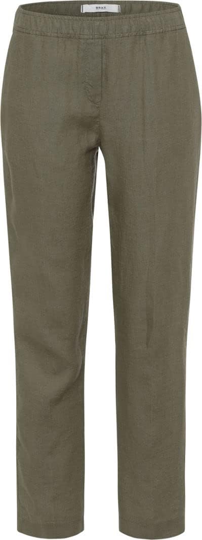 BRAX Damen Style Maron Leinenhose Hose 26W / 30L Khaki, 26W / 30L Khaki