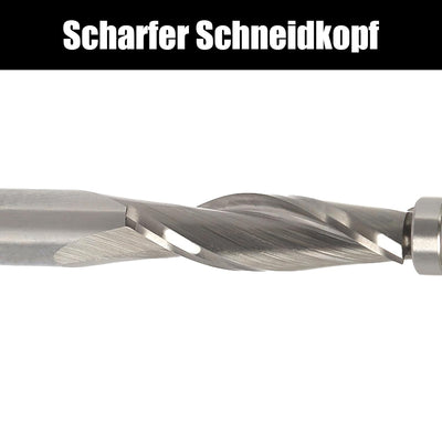 AKYLIN Spiral Bündigfräser 8mm Schaft，Up Cut Spiralfräser für Oberfräse，8 mm Schnittdurchmesser，28.6