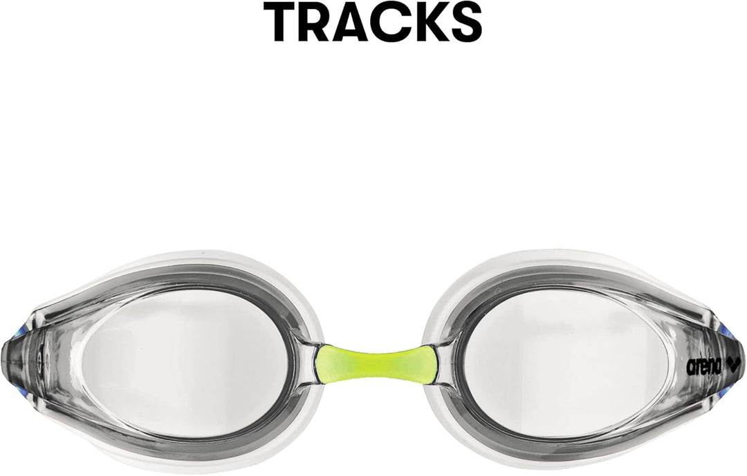 arena Tracks Anti-Fog Wettkampf Schwimmbrille Unisex für Erwachsene, Schwimmbrille mit UV-Schutz, 4