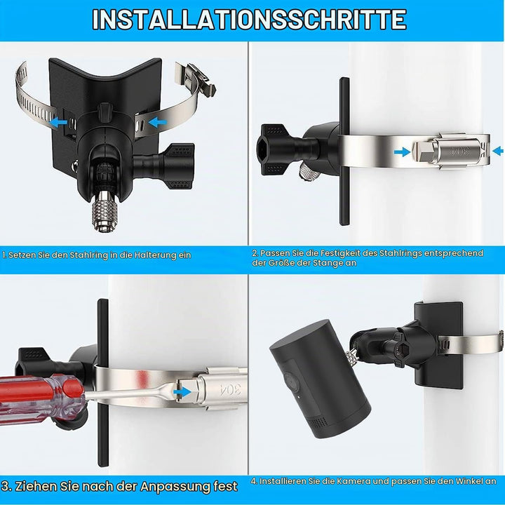 Kamera Halterung für Ring Stick Up Cam, Masthalterung Pole Montagehalterung Wandhalterung für Ring S