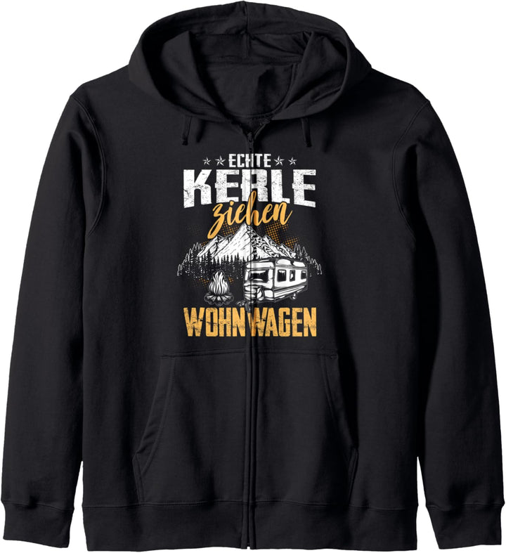 Echte Kerle Ziehen Wohnwagen Camper Camping Kapuzenjacke