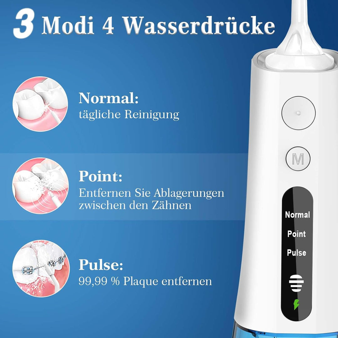 SURFOU Munddusche Kabellos Water Flosser for Teeth, Elektrische Zahndusche Wasser Zahnreiniger, Oral