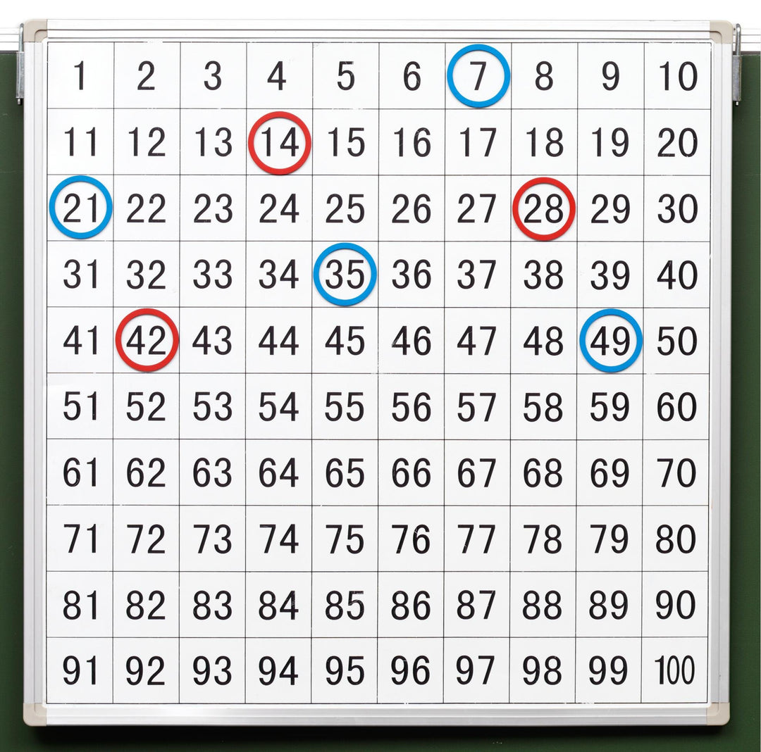 Betzold - Magnethaftende Tafel mit aufgedrucktem Hunderterfeld - Rechnen lernen NoColor, NoColor