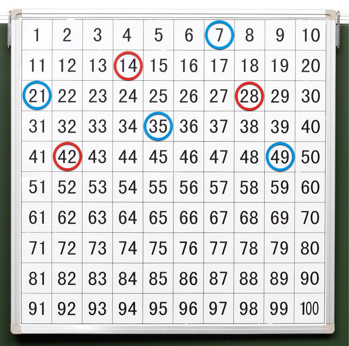 Betzold - Magnethaftende Tafel mit aufgedrucktem Hunderterfeld - Rechnen lernen NoColor, NoColor