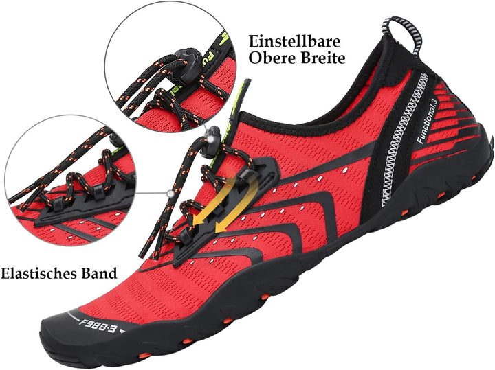 SAGUARO Badeschuhe für Herren Damen - 7/9 Drainagelöcher Schnelltrocknende rutschfest, Gr 35-48 43 E
