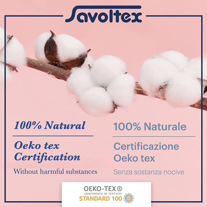 PENSIERI DELICATI Bettwäsche Set Einzelbett 100% Baumwolle, Einzelbett 90x200 Inklusive Bodenblech,
