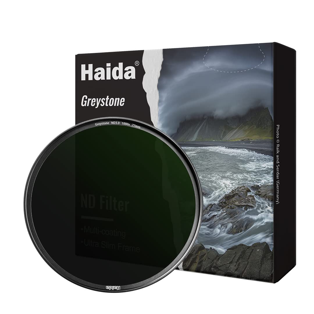 Haida ND1000 Filter, 62 mm, 10 Blendenstufen, Graufilter, mehrschichtiger Objektivfilter mit goldene