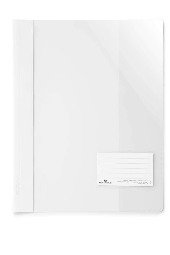 Durable Sichthefter für Din A4, Überbreite, weiss, 25er Packung, 269002, Weiss