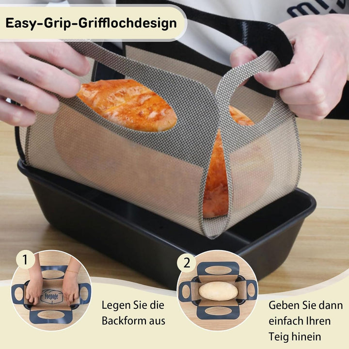 2er-Pack Brotbackform und 2er-Pack Backförmchen: Antihaft-Brotbackform 27,5 x 15 x 6 cm und Backförm