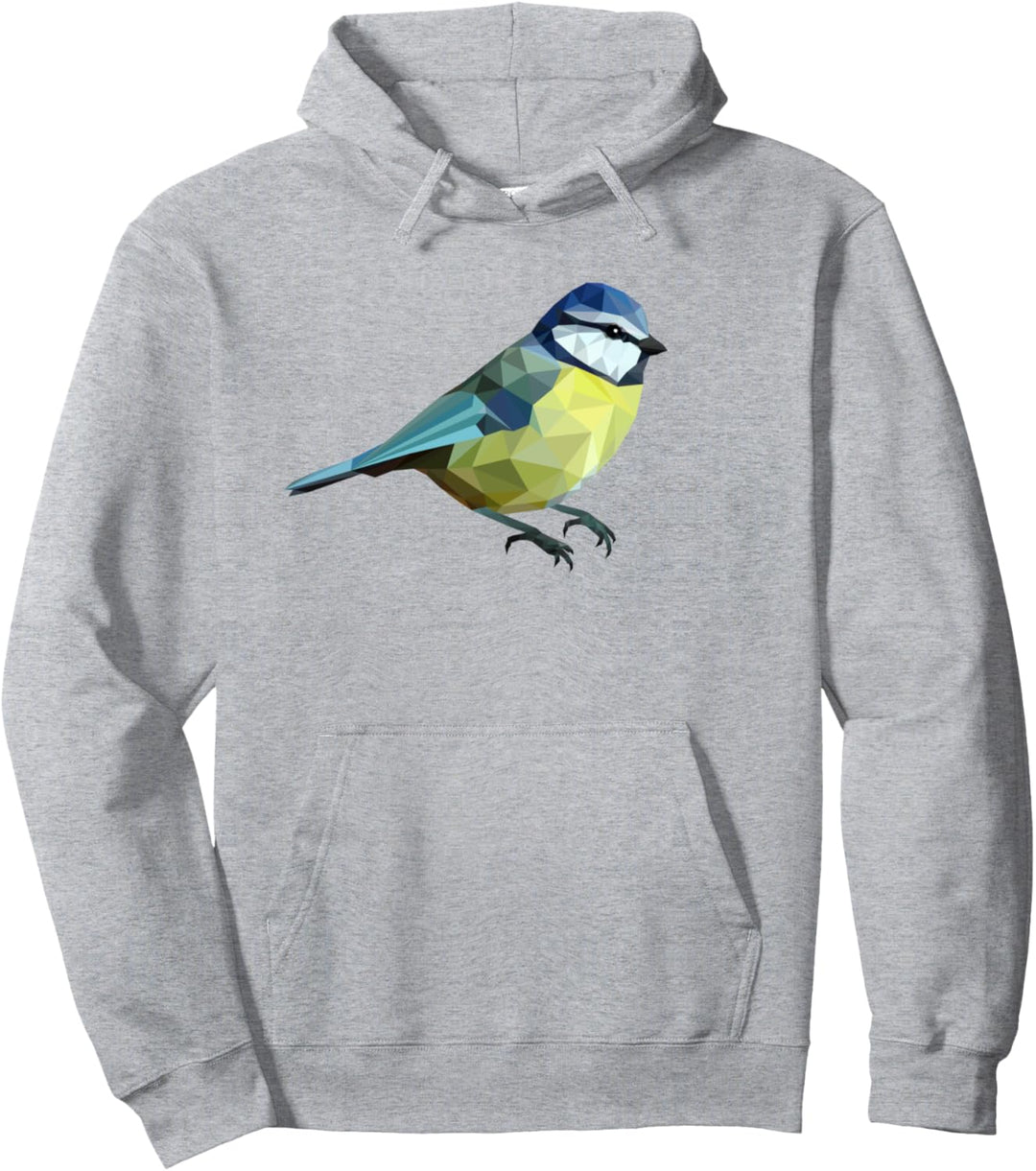 Blaumeise in Polygon-Technik - fluegge Premium Design Pullover Hoodie