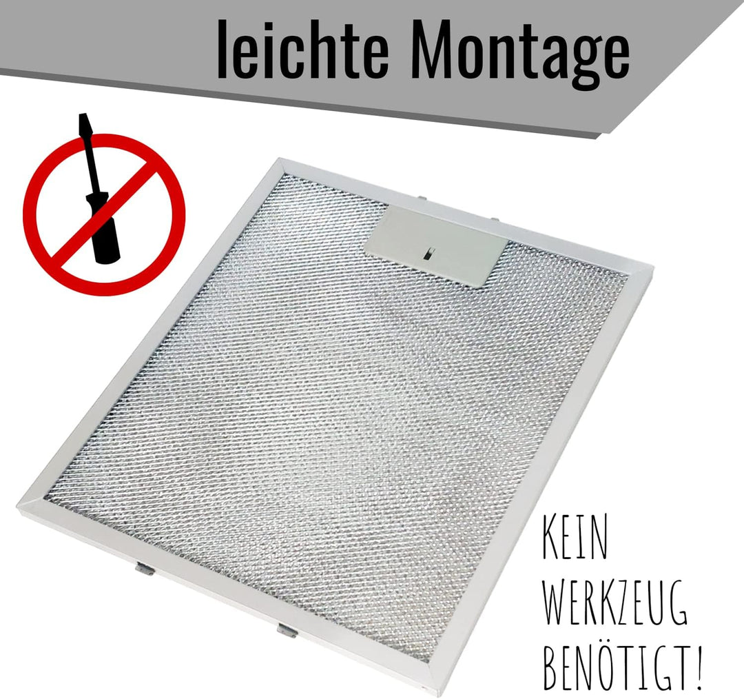 2x Metallfettfilter für Dunstabzugshaube 305x267mm Filtergitter für AEG Electrolux 405525042-9 40552
