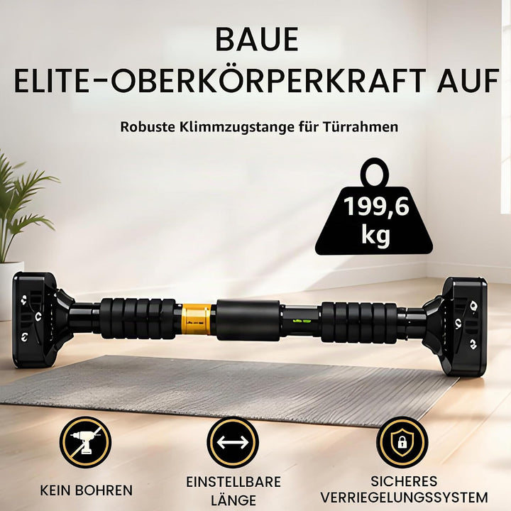 Length Adjustable Pull Up Bar for Doorway - 200KG Capacity 72-95 CM No Screw Home Gym Exercise Equip