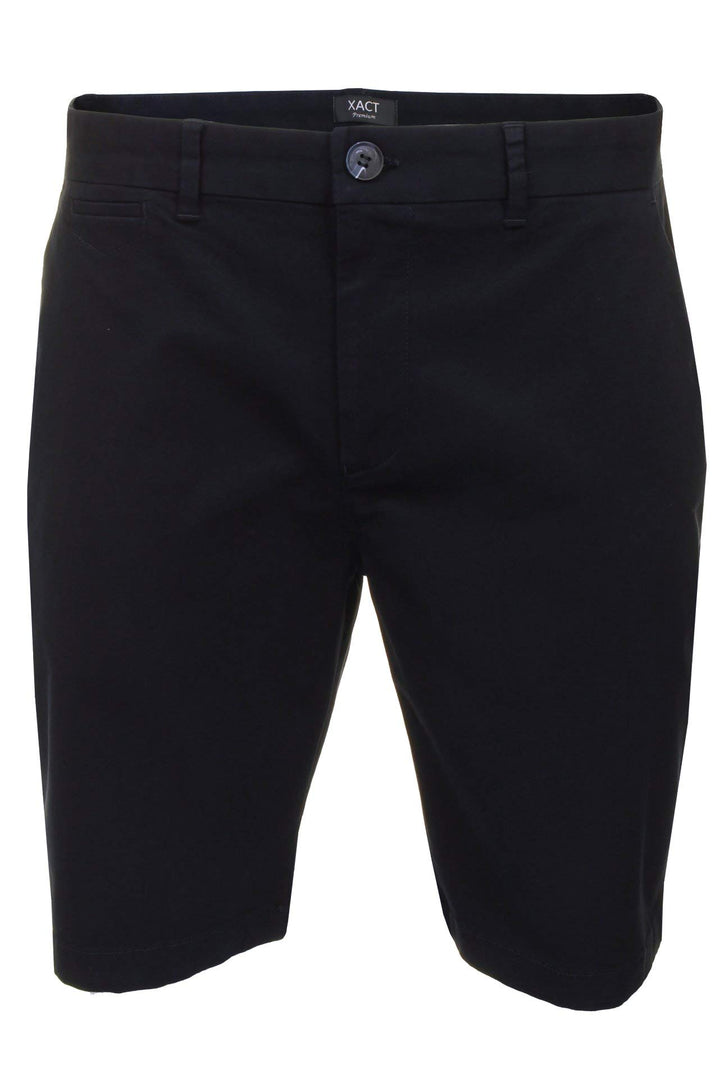Xact Herren Premium massgeschneiderte Stretch Chino Shorts, 30W Navy