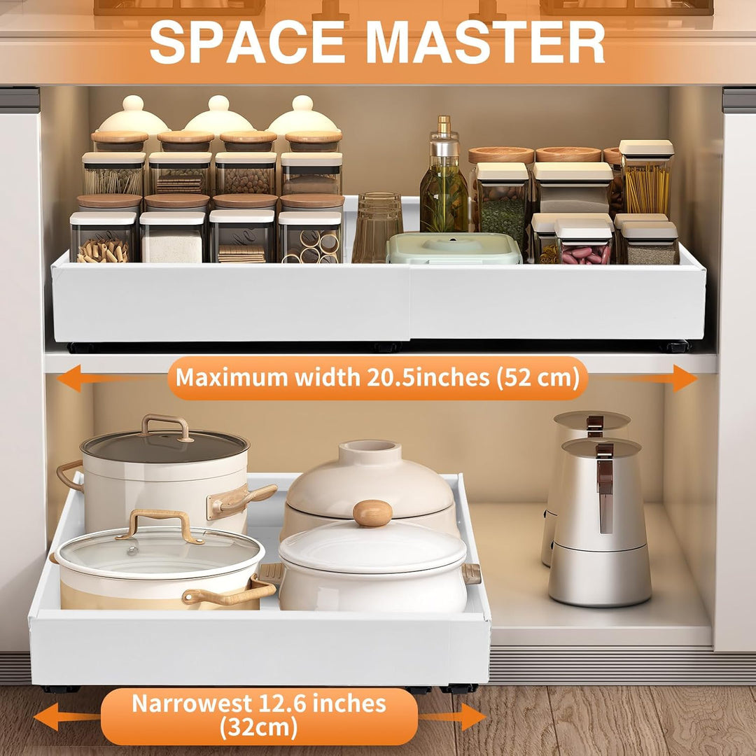 Teleskopschublade, Ausziehbare Schublade KüChe,KüChenschrank Organizer für KüChenschräNke, Schublade